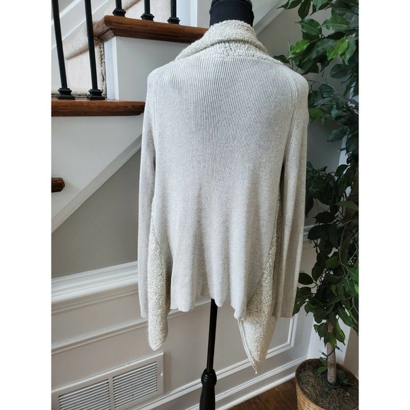 New Direction White Women's Cotton & Acylic Long Sleeve Open Front Sweaters - Picture 8 of 11